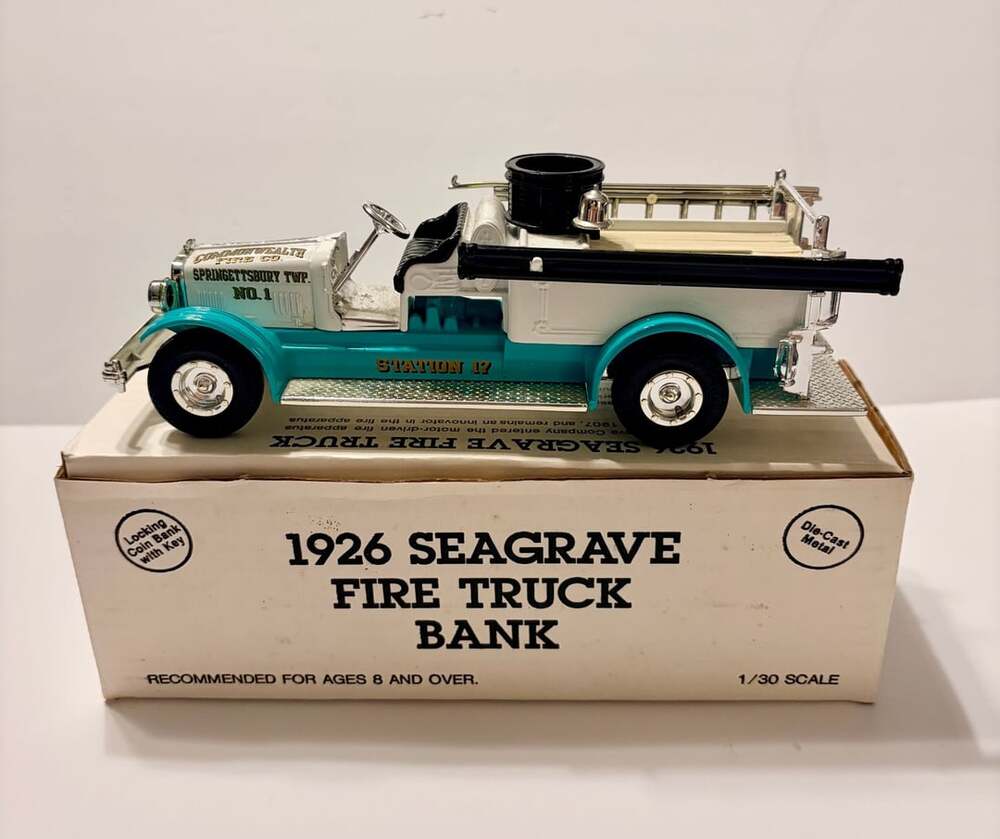 Ertl 1926 Seagrave Fire Truck Bank Commonwealth Springettsbury Twp No. 1